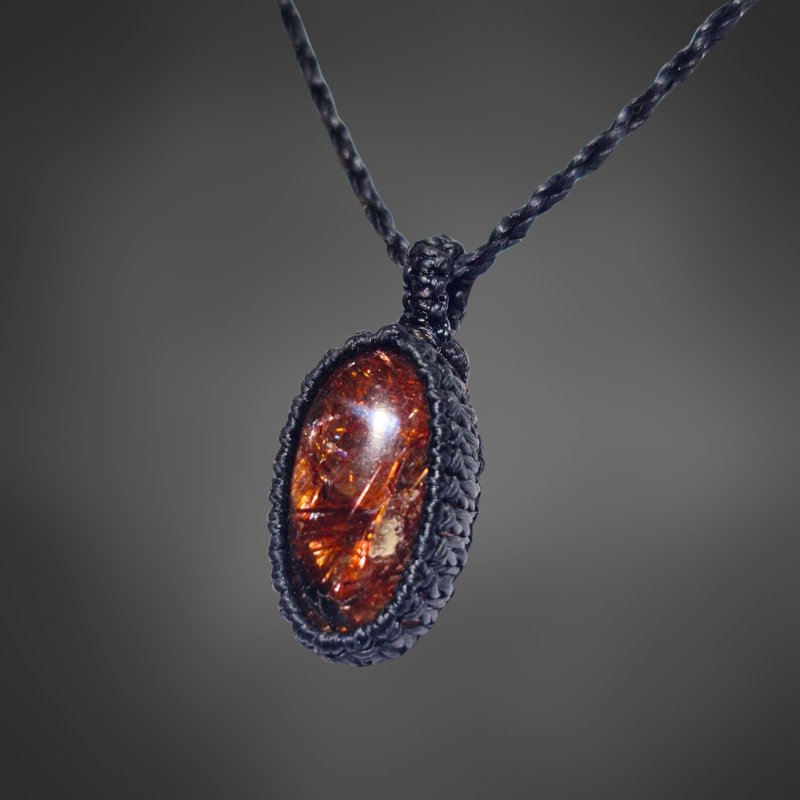 画像3: ☆09/06UP☆ブラジル産レッドルチルクォーツ！金の針金が水晶の中に：美しい赤金の結晶：織月（おりづき） (3)