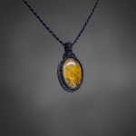 画像1: ☆09/06UP☆ブラジル産ゴールドルチルクォーツ！金の針金が水晶の中に：美しい金の結晶：星屑（ほしくず） (1)
