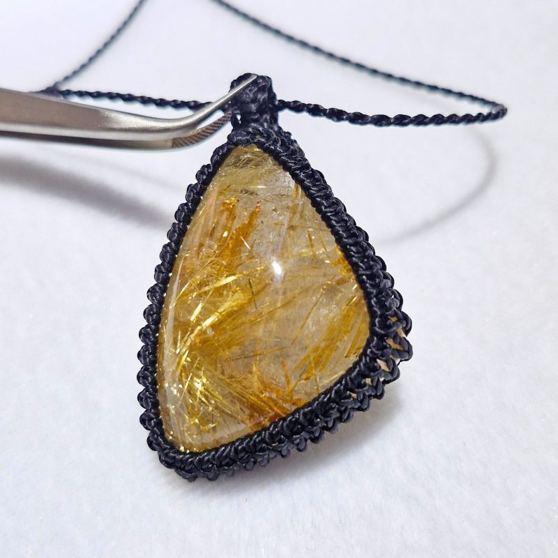 画像2: ☆09/06UP☆ブラジル産ゴールドルチルクォーツ！金の針金が水晶の中に：美しい金の結晶：花霞 (2)