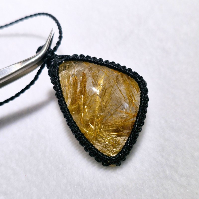 画像3: ☆09/06UP☆ブラジル産ゴールドルチルクォーツ！金の針金が水晶の中に：美しい金の結晶：花霞 (3)