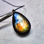 画像3: ☆10/03UP☆バイカラーナチュラルカラフル！レインボー＆ディープブルーラブラドライトシリーズ：美しい古代の記憶の残るAAAハイクオリティ天然ラブラドライト： Astral Engine（アストラル・エンジン (3)
