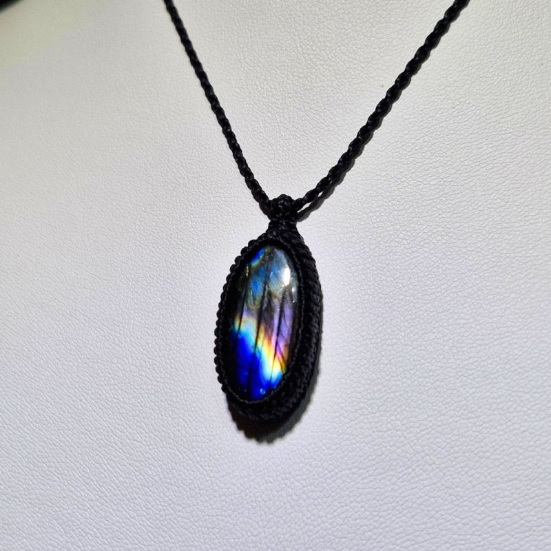 画像3: ☆10/03UP☆レインボー＆ディープブルーラブラドライトシリーズ：美しい古代の記憶の残るAAAハイクオリティ天然ラブラドライト： Sacred Geometry（神聖幾何学） (3)