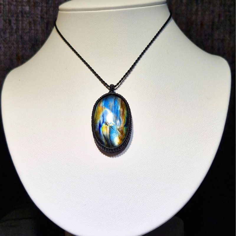 画像6: ☆10/03UP☆ナチュラルカラフル！レインボー＆ディープブルーラブラドライトシリーズ：美しい古代の記憶の残るAAAハイクオリティ天然ラブラドライト： Andromeda Secret（アンドロメダの秘宝） (6)