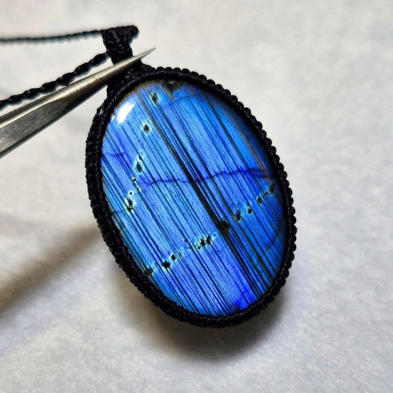 画像4: ☆10/03UP☆レインボー＆ディープブルーラブラドライトシリーズ：美しい古代の記憶の残るAAAハイクオリティ天然ラブラドライト： Ankh Light（アンクの光） (4)