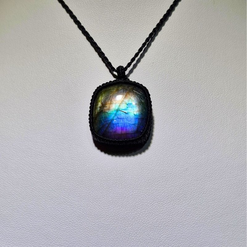 画像3: ☆10/03UP☆ナチュラルカラフル！レインボー＆ディープブルーラブラドライトシリーズ：美しい古代の記憶の残るAAAハイクオリティ天然ラブラドライト： Chronos Relic（クロノスの遺物） (3)