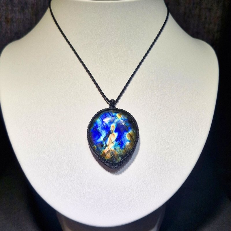 画像5: ☆10/03UP☆ナチュラルカラフル！レインボー＆ディープブルーラブラドライトシリーズ：美しい古代の記憶の残るAAAハイクオリティ天然ラブラドライト： Galactic Eye（銀河の瞳） (5)