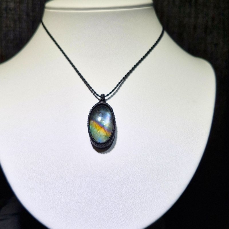 画像4: ☆10/03UP☆ナチュラルカラフル！レインボー＆ディープブルーラブラドライトシリーズ：美しい古代の記憶の残るAAAハイクオリティ天然ラブラドライト：Cosmic Dawn（宇宙の夜明け） (4)