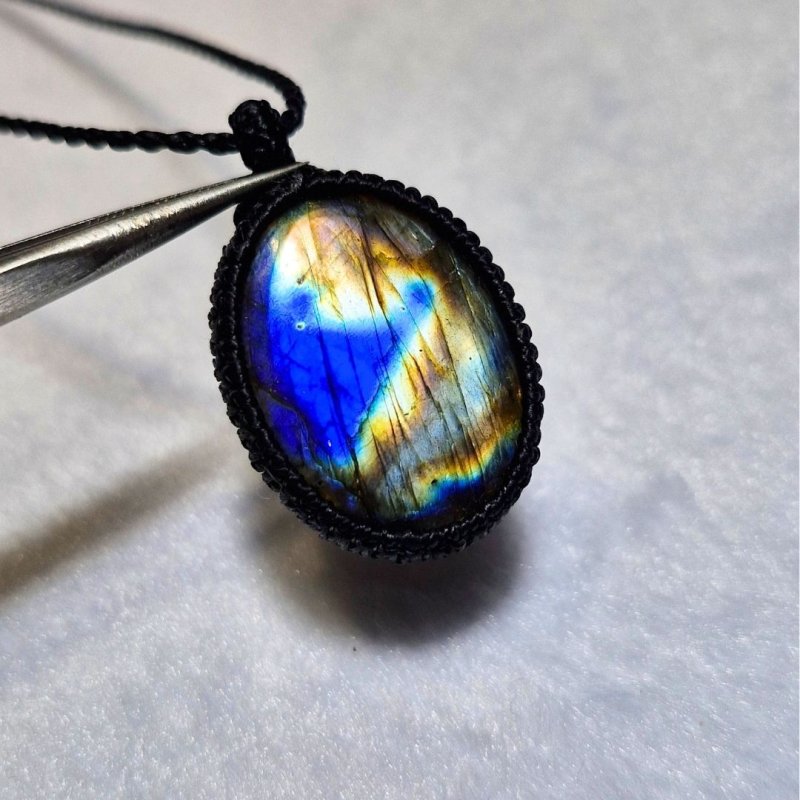 画像5: ☆10/03UP☆ナチュラルカラフル！レインボー＆ディープブルーラブラドライトシリーズ：美しい古代の記憶の残るAAAハイクオリティ天然ラブラドライト： Moon Vessel（月の器 (5)