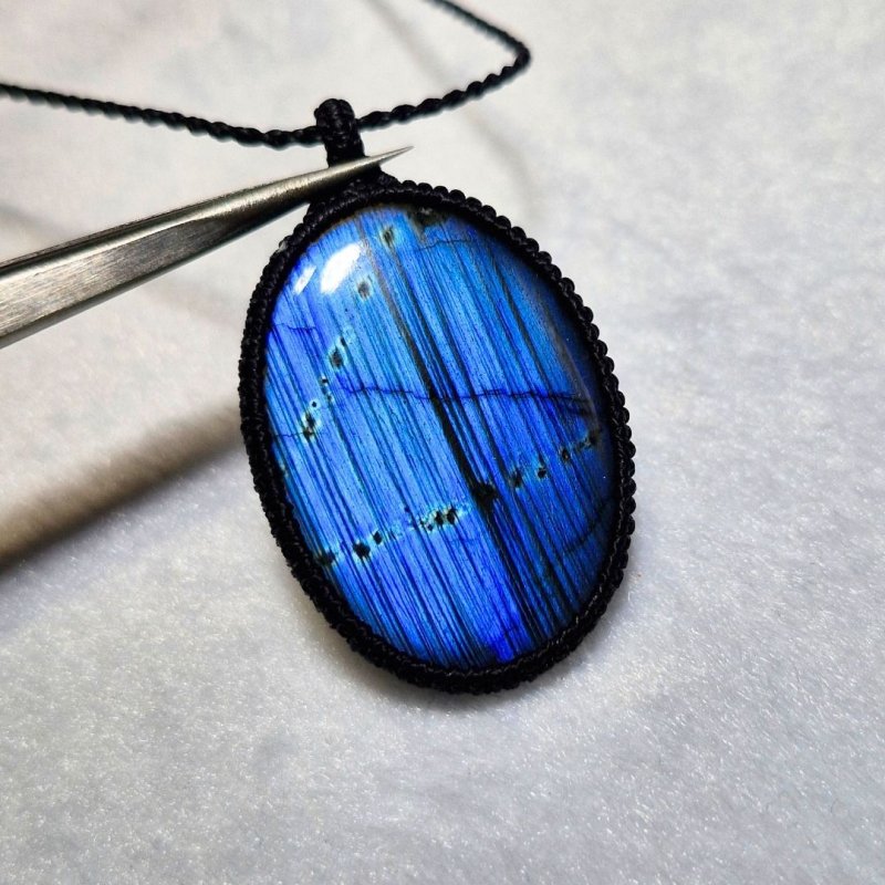 画像3: ☆10/03UP☆レインボー＆ディープブルーラブラドライトシリーズ：美しい古代の記憶の残るAAAハイクオリティ天然ラブラドライト： Ankh Light（アンクの光） (3)