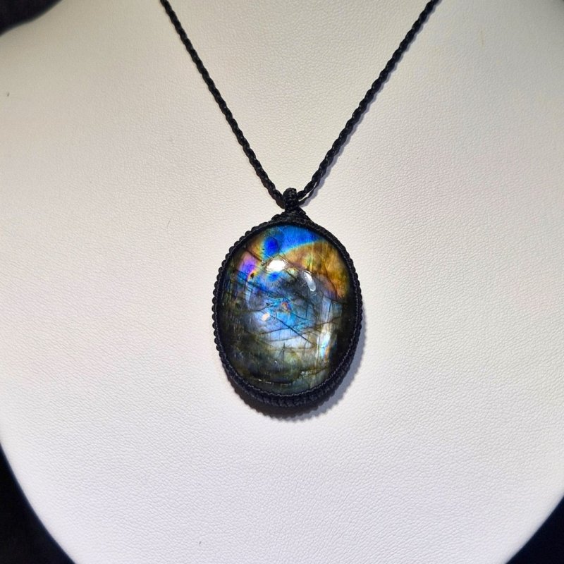 画像4: ☆10/03UP☆ナチュラルカラフル！レインボー＆ディープブルーラブラドライトシリーズ：美しい古代の記憶の残るAAAハイクオリティ天然ラブラドライト：  Nebula Veil（星雲のヴェール） (4)