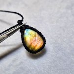 画像1: ☆10/03UP☆レインボー＆ディープブルーラブラドライトシリーズ：美しい古代の記憶の残るAAAハイクオリティ天然ラブラドライト：Atlantis Memory（アトランティスの記憶） (1)