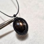 画像1: ☆11/05UP☆ブラックサンストーン：タンザニア産：ここまでギラギラ：ハイクオリティ：太陽の輝きサンストーン：Inner Bloom（心の花） (1)