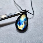 画像1: ☆11/05UP☆ナチュラルカラフル！レインボー＆ディープブルーラブラドライトシリーズ：美しい古代の記憶の残るハイクオリティ天然ラブラドライト：Sacred Sky（聖なる空） (1)