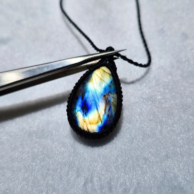 画像5: ☆11/05UP☆ナチュラルカラフル！レインボー＆ディープブルーラブラドライトシリーズ：美しい古代の記憶の残るハイクオリティ天然ラブラドライト：Sacred Sky（聖なる空） (5)