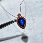 画像5: ☆11/05UP☆先生作品：ハクオリティラブラドライト：マイクロマクラメジュエリーシリーズ：満月の世界へ:神聖なる世界：瑠波（るは） (5)