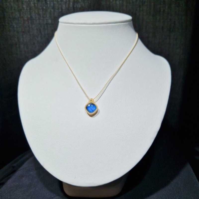 画像4: ☆11/05UP☆先生作品：ハクオリティラブラドライト：マイクロマクラメジュエリーシリーズ：満月の世界へ:神聖なる世界：蒼羽（そうう） (4)