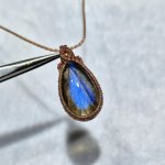 画像3: ☆11/05UP☆先生作品：ハクオリティラブラドライト：マイクロマクラメジュエリーシリーズ：満月の世界へ:神聖なる世界：天響（てんきょう） (3)