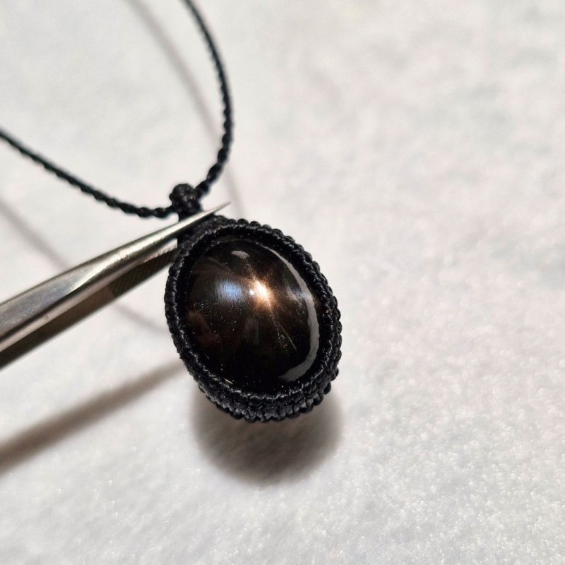 画像4: ☆11/05UP☆ブラックサンストーン：タンザニア産：ここまでギラギラ：ハイクオリティ：太陽の輝きサンストーン：Inner Bloom（心の花） (4)