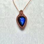 画像1: ☆11/05UP☆先生作品：ハクオリティラブラドライト：マイクロマクラメジュエリーシリーズ：満月の世界へ:神聖なる世界：瑠波（るは） (1)