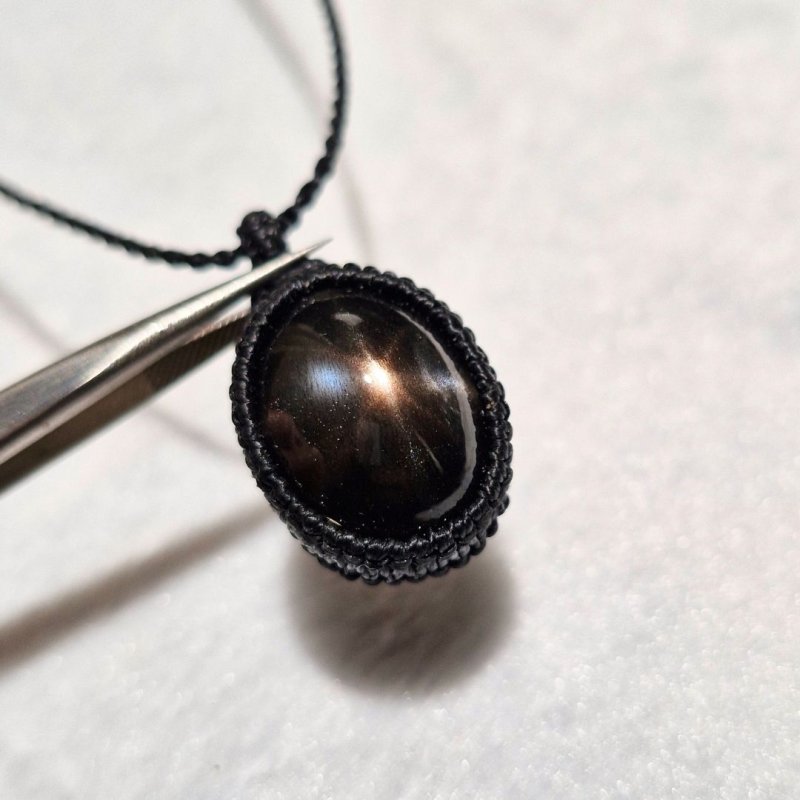 画像6: ☆11/05UP☆ブラックサンストーン：タンザニア産：ここまでギラギラ：ハイクオリティ：太陽の輝きサンストーン：Inner Bloom（心の花） (6)