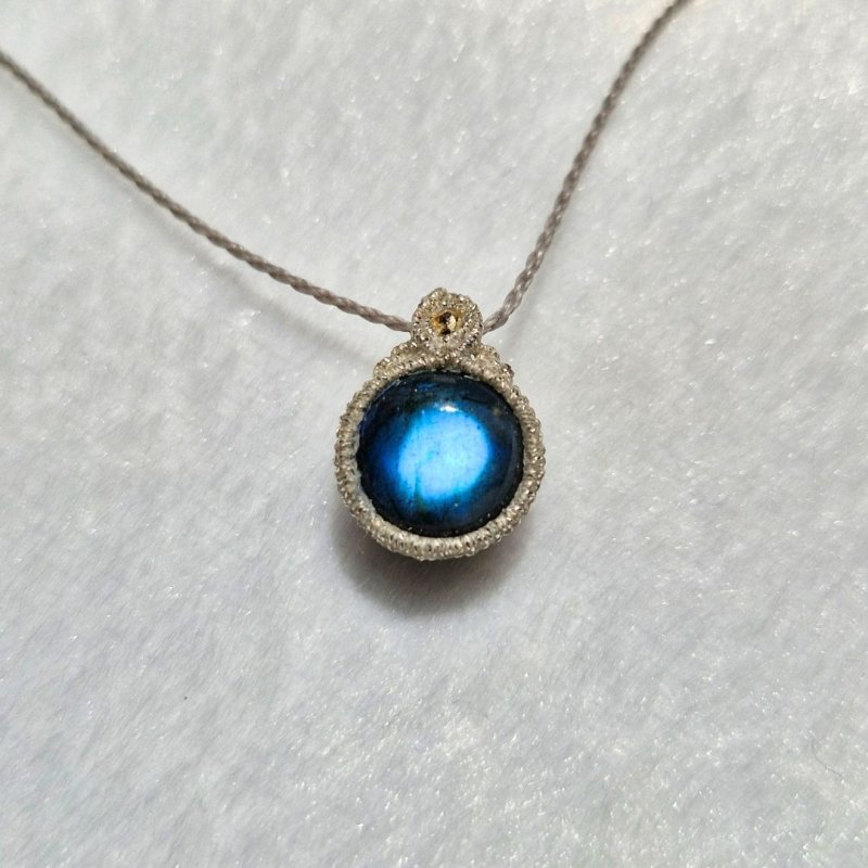 画像6: ☆11/05UP☆先生作品：ハクオリティラブラドライト：マイクロマクラメジュエリーシリーズ：満月の世界へ:神聖なる世界：夢灯（ゆめあかり） (6)