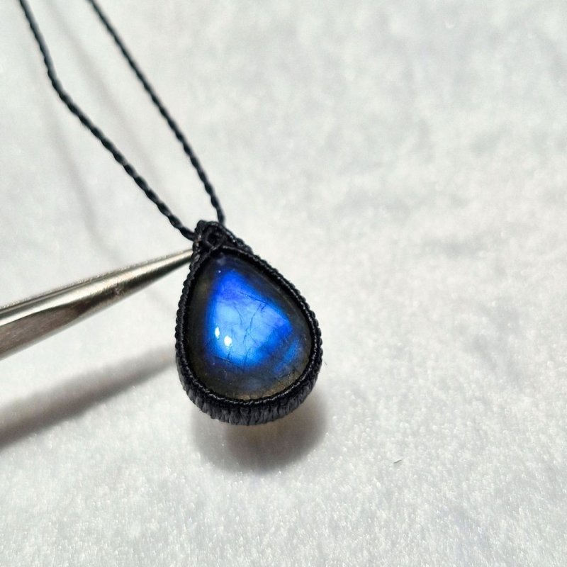 画像4: ☆11/05UP☆先生作品：ハクオリティラブラドライト：マイクロマクラメジュエリーシリーズ：満月の世界へ:神聖なる世界：月霞（つきがすみ） (4)