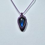 画像5: ☆11/05UP☆先生作品：ハクオリティラブラドライト：マイクロマクラメジュエリーシリーズ：満月の世界へ:神聖なる世界：宵闇（よいやみ） (5)