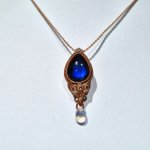 画像1: ☆11/05UP☆先生作品：ハクオリティラブラドライト：マイクロマクラメジュエリーシリーズ：満月の世界へ:神聖なる世界：月詠（つくよみ） (1)