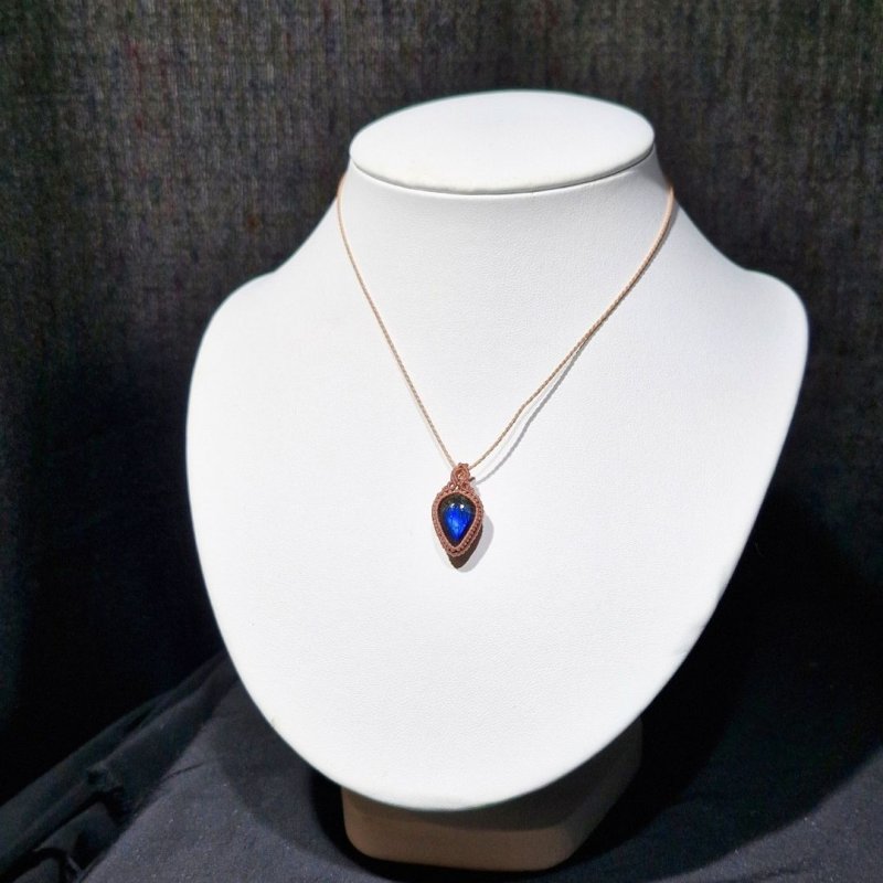 画像3: ☆11/05UP☆先生作品：ハクオリティラブラドライト：マイクロマクラメジュエリーシリーズ：満月の世界へ:神聖なる世界：瑠波（るは） (3)