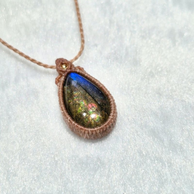 画像5: ☆11/05UP☆先生作品：ハクオリティラブラドライト：マイクロマクラメジュエリーシリーズ：満月の世界へ:神聖なる世界：天響（てんきょう） (5)