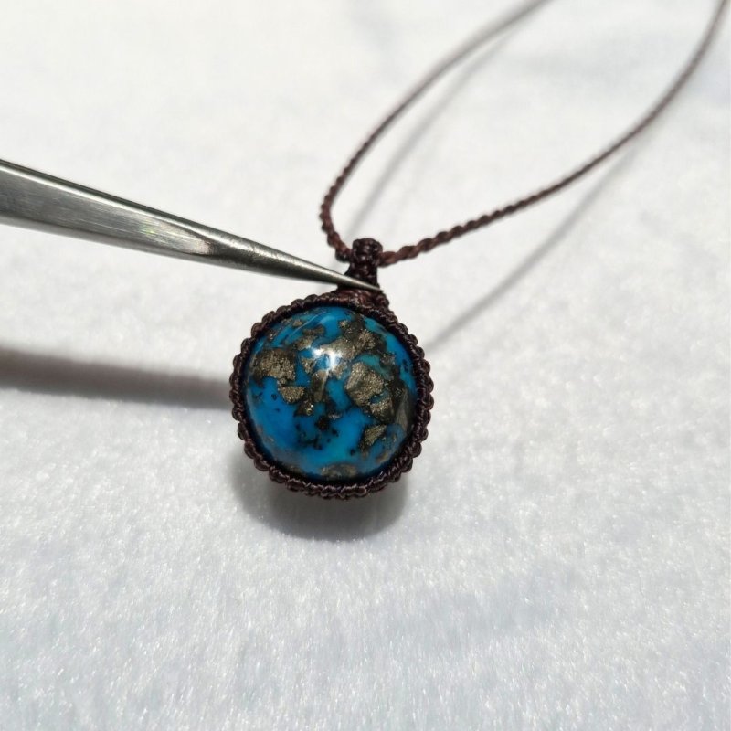 画像3: ☆11/14UP☆ペルシャ産：ハイクオリティターコイズ：パイライトの奇跡：Sky Spirit（スカイ・スピリット） (3)