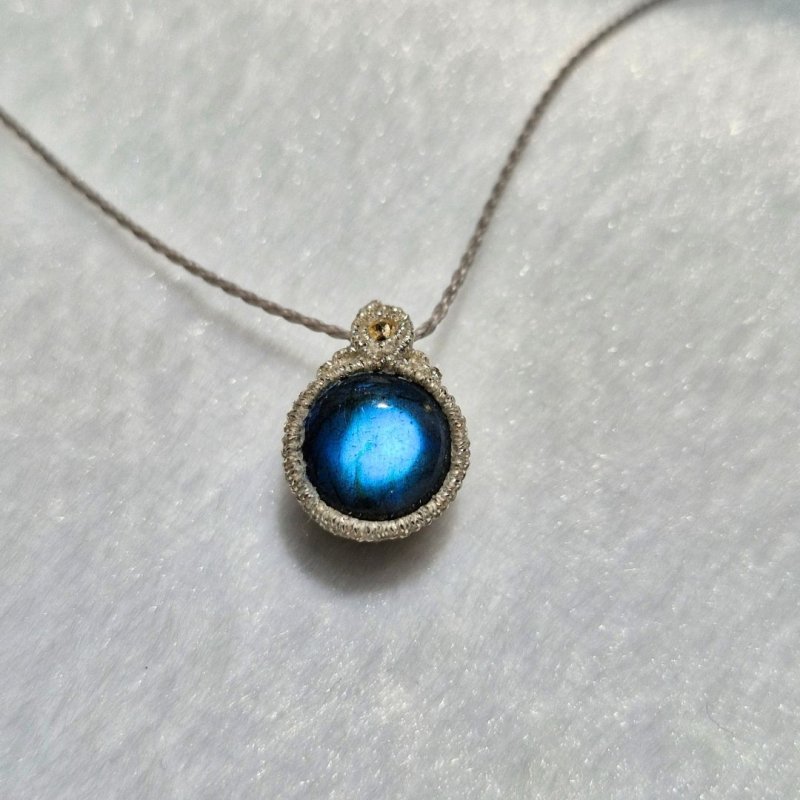 画像5: ☆11/05UP☆先生作品：ハクオリティラブラドライト：マイクロマクラメジュエリーシリーズ：満月の世界へ:神聖なる世界：夢灯（ゆめあかり） (5)