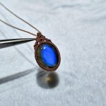 画像2: ☆11/05UP☆先生作品：ハクオリティラブラドライト：マイクロマクラメジュエリーシリーズ：満月の世界へ:神聖なる世界：蒼影（そうえい） (2)