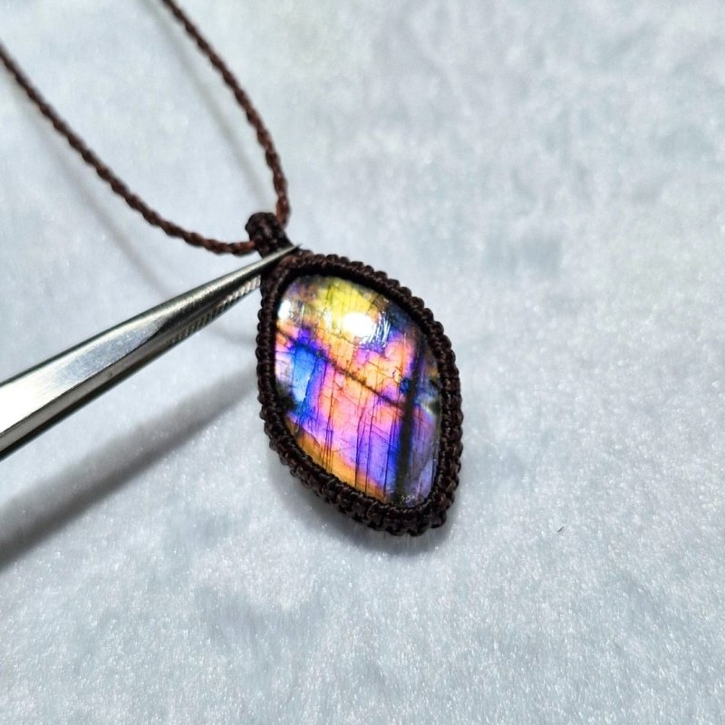 画像3: ☆11/05UP☆ナチュラルカラフル！レインボー＆ディープブルーラブラドライトシリーズ：美しい古代の記憶の残るハイクオリティ天然ラブラドライト：Rosé Mist（ロゼ・ミスト） (3)