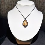 画像3: ☆11/05UP☆先生作品マイクロマクラメジュエリー：ブラジル産ゴールドルチルクォーツ！金の針金が水晶の中に：美しい金の結晶：Aurora Whisper（オーロラのささやき） (3)