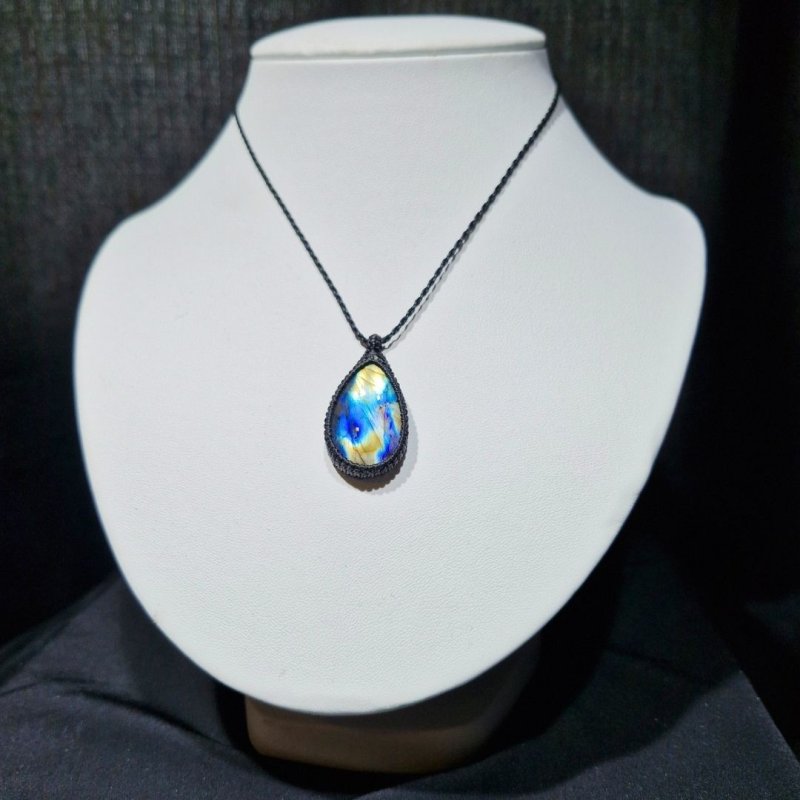 画像3: ☆11/05UP☆ナチュラルカラフル！レインボー＆ディープブルーラブラドライトシリーズ：美しい古代の記憶の残るハイクオリティ天然ラブラドライト：Sacred Sky（聖なる空） (3)