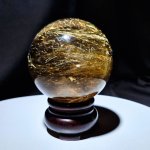 画像3: ☆12/03UP☆月のかけら史上最高峰：ゴールドスモーキールチルクォーツ；コレクションピースを大放出：丸玉加工：金の流星：Golden Smoky Orb（ゴールデン・スモーキー・オーブ） (3)