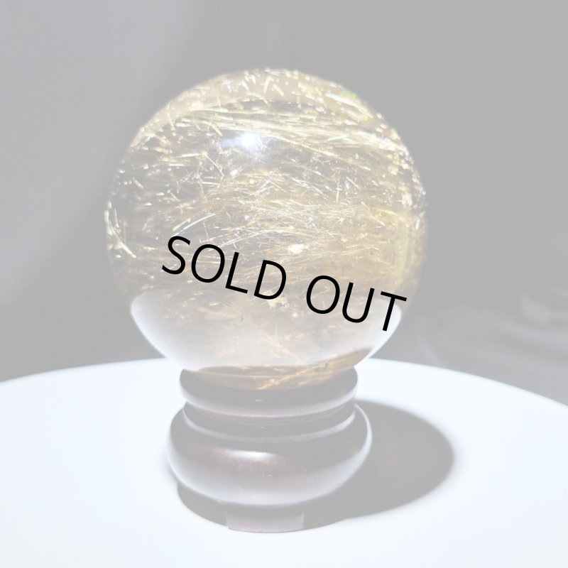 画像3: ☆12/03UP☆月のかけら史上最高峰：ゴールドスモーキールチルクォーツ；コレクションピースを大放出：丸玉加工：金の流星：Golden Smoky Orb（ゴールデン・スモーキー・オーブ） (3)