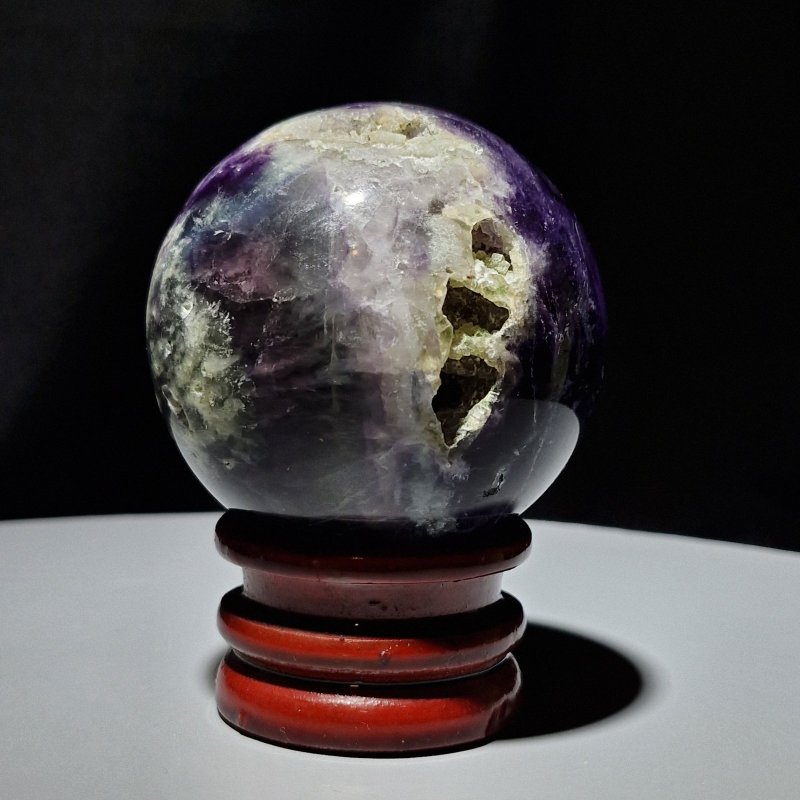 画像4: ☆12/03UP☆美しい傾向フローライト；中国四川産；天然の紫、緑、クリアからできる美しい結晶：地球の作り出した色：Mint Aura（ミント・オーラ） (4)