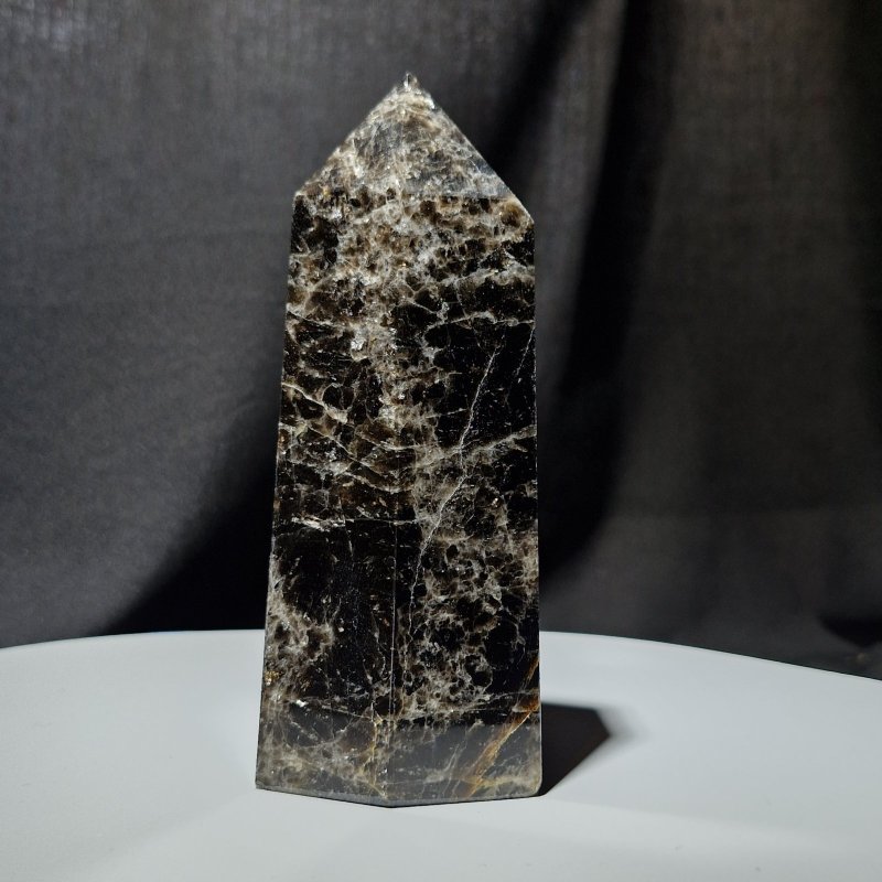 画像1: ☆12/03UP☆モリオン黒オベリクス：魔よけの最高峰：ブラジル産黒水晶：Obsidian Knight（オブシディアン・ナイト） (1)