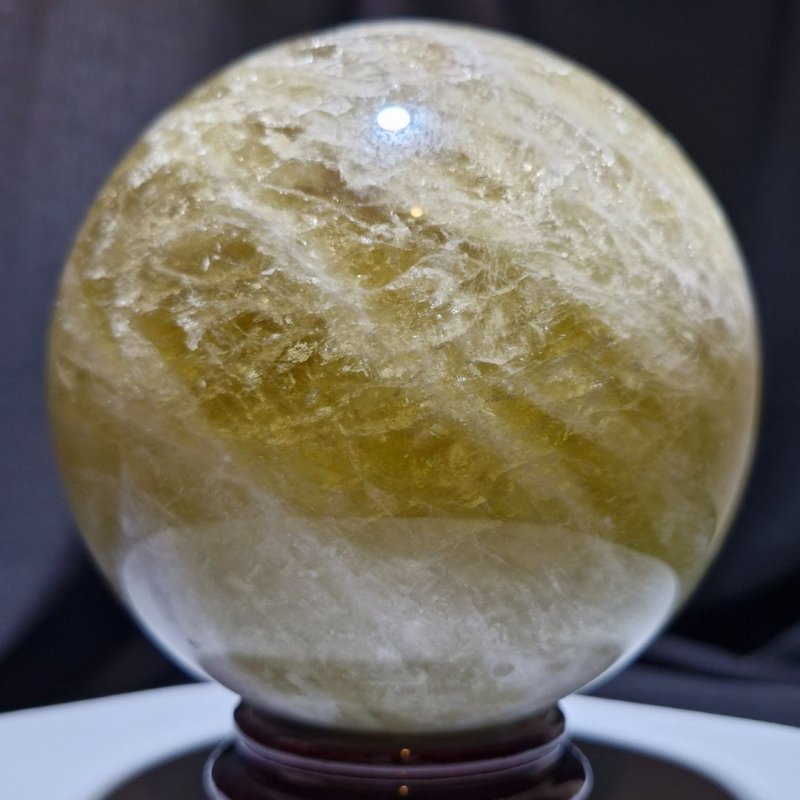 画像6: ☆12/03UP☆ゴールデンシトリン×スモーキー混ざり合った巨大な丸だ；美しい巨大なコレクションピースを大放出：丸玉加工：Solar King Sphere（ソーラー・キング・スフィア） (6)