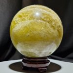 画像1: ☆12/03UP☆ゴールデンシトリン×スモーキー混ざり合った巨大な丸だ；美しい巨大なコレクションピースを大放出：丸玉加工：Solar King Sphere（ソーラー・キング・スフィア） (1)