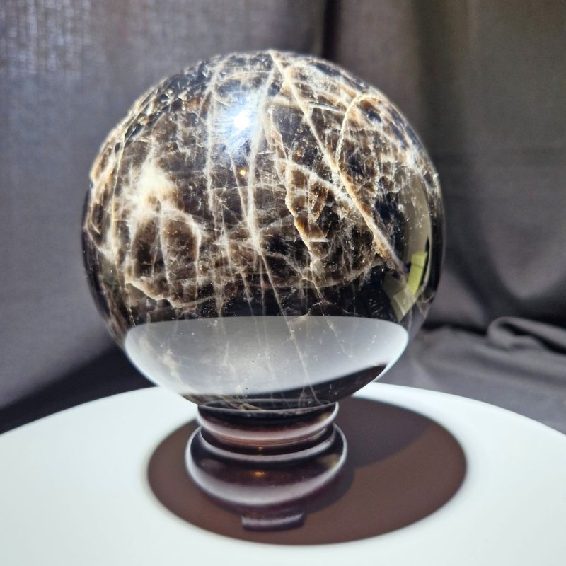 画像3: ☆12/03UP☆モリオン黒大型水晶丸大：魔よけの最高峰：ブラジル産黒水晶：Shadow Guardian（シャドウ・ガーディアン） (3)