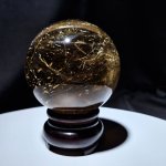 画像4: ☆12/03UP☆月のかけら史上最高峰：ゴールドスモーキールチルクォーツ；コレクションピースを大放出：丸玉加工：金の流星：Golden Smoky Orb（ゴールデン・スモーキー・オーブ） (4)