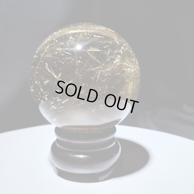 画像4: ☆12/03UP☆月のかけら史上最高峰：ゴールドスモーキールチルクォーツ；コレクションピースを大放出：丸玉加工：金の流星：Golden Smoky Orb（ゴールデン・スモーキー・オーブ） (4)