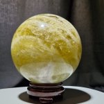 画像4: ☆12/03UP☆ゴールデンシトリン×スモーキー混ざり合った巨大な丸だ；美しい巨大なコレクションピースを大放出：丸玉加工：Solar King Sphere（ソーラー・キング・スフィア） (4)