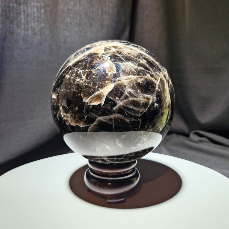 画像6: ☆12/03UP☆モリオン黒大型水晶丸大：魔よけの最高峰：ブラジル産黒水晶：Shadow Guardian（シャドウ・ガーディアン） (6)