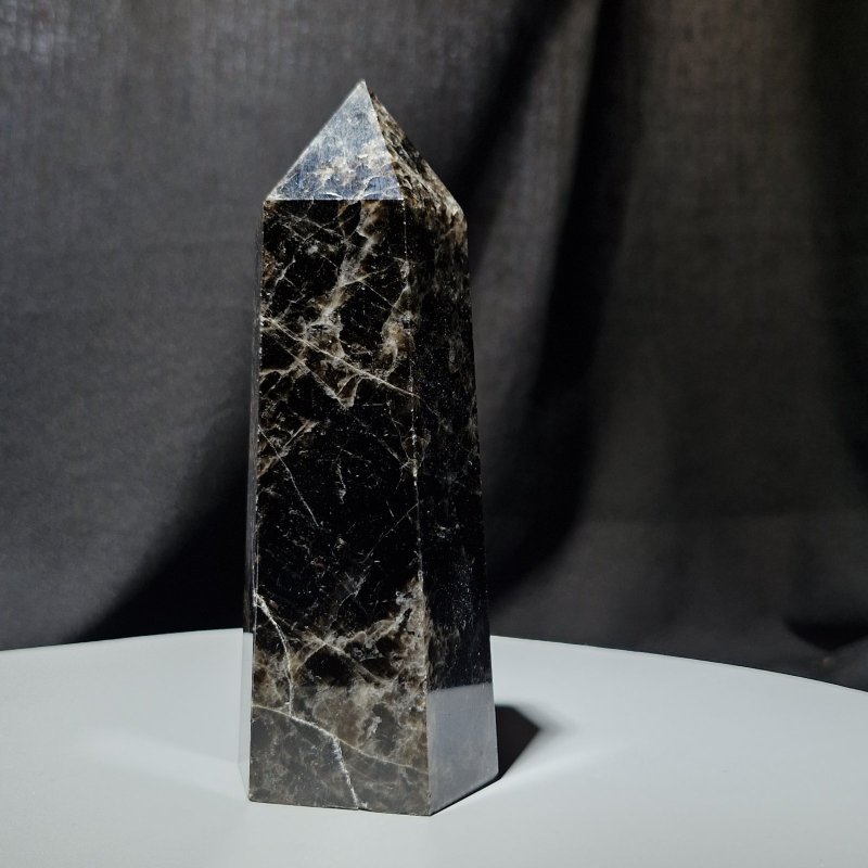 画像2: ☆12/03UP☆モリオン黒オベリクス：魔よけの最高峰：ブラジル産黒水晶：Obsidian Knight（オブシディアン・ナイト） (2)