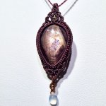 画像3: ☆11/05UP☆先生作品マイクロマクラメジュエリー：パープルスタースターサファイヤ(ルビー)×超ハイクオリティムーンストーン：Moonlit Sapphire（ムーンリット・サファイア） (3)