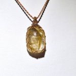 画像5: ☆11/05UP☆先生作品マイクロマクラメジュエリー：ブラジル産ゴールドルチルクォーツ！金の針金が水晶の中に：美しい金の結晶：Golden Ray Talisman（ゴールデンレイ・タリスマン） (5)